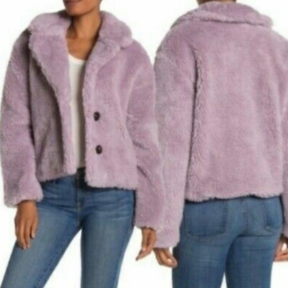 Fluff lilac purple jacket by avec les filles